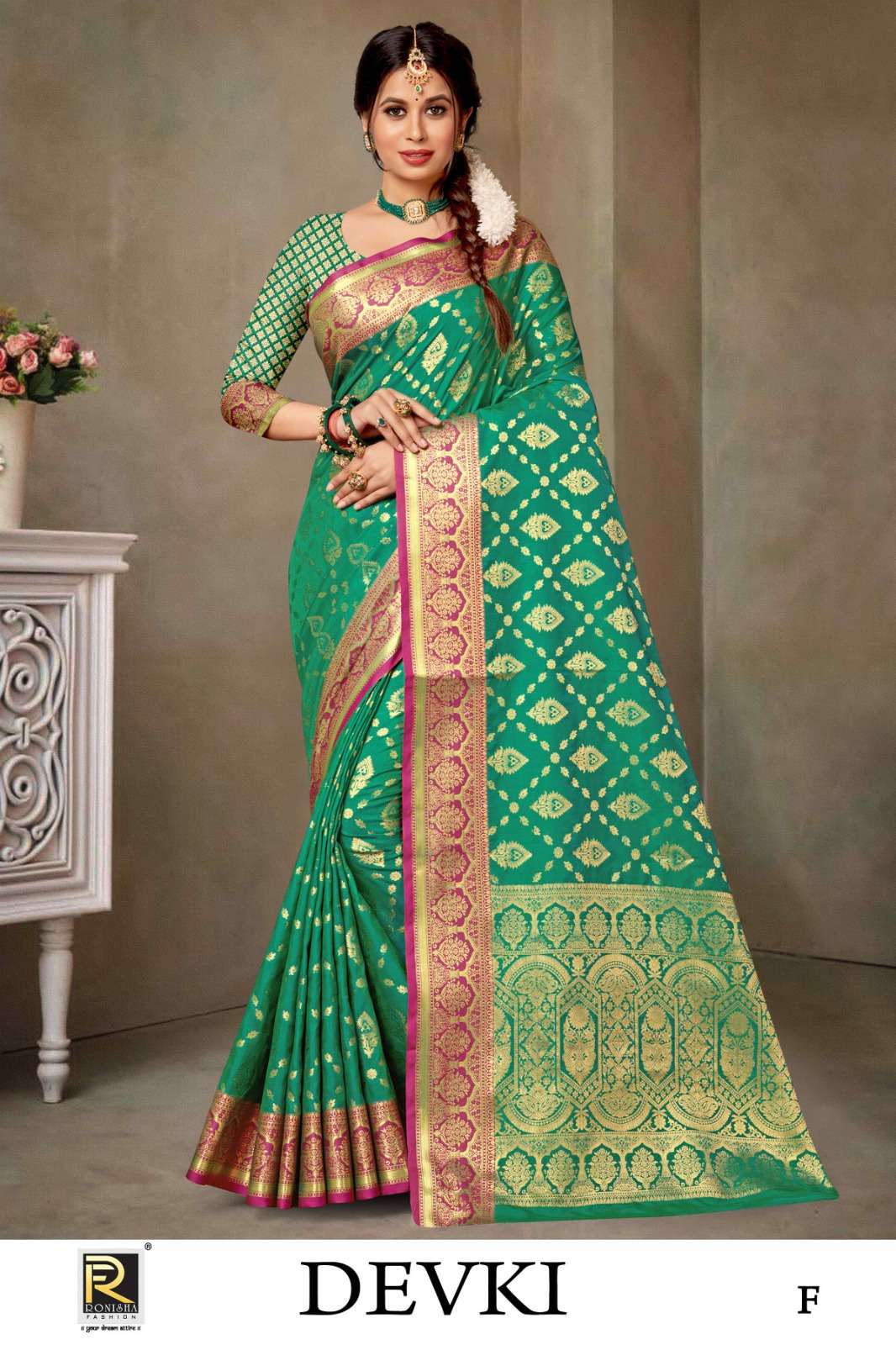 Ronisha Devki Banarasi Silk Premium Silk Saree Wholesale catalog