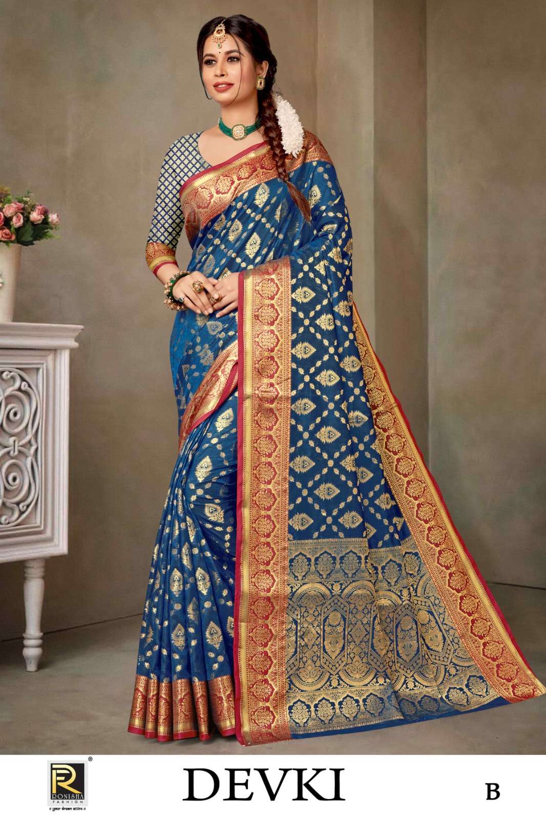 Ronisha Devki Banarasi Silk Premium Silk Saree Wholesale catalog