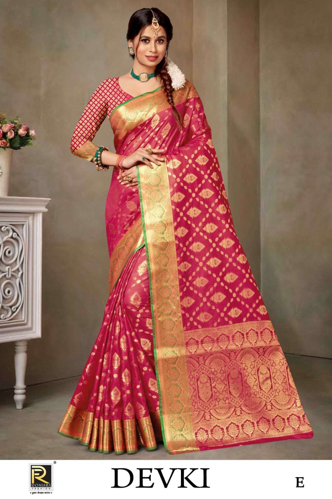 Ronisha Devki Banarasi Silk Premium Silk Saree Wholesale catalog