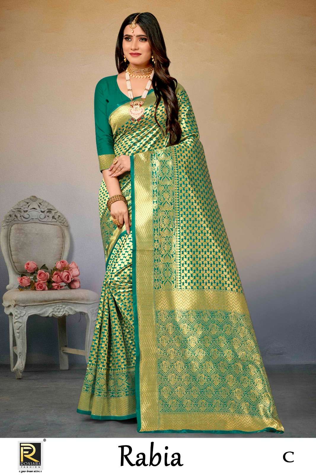 Ronisha Rabia Designer Banarasi Silk Saree Collection wholesale catalog