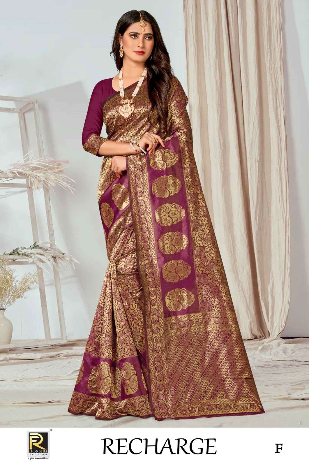 Ronisha Recharge Banarasi Silk Designer Saree Wholesale catalog