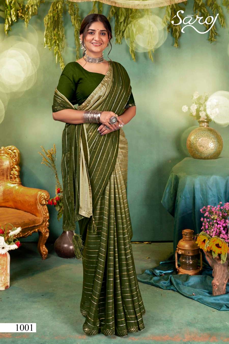 Saroj Dream Girl Fancy Swarovski Heavy Saree Collection Wholesale catalog
