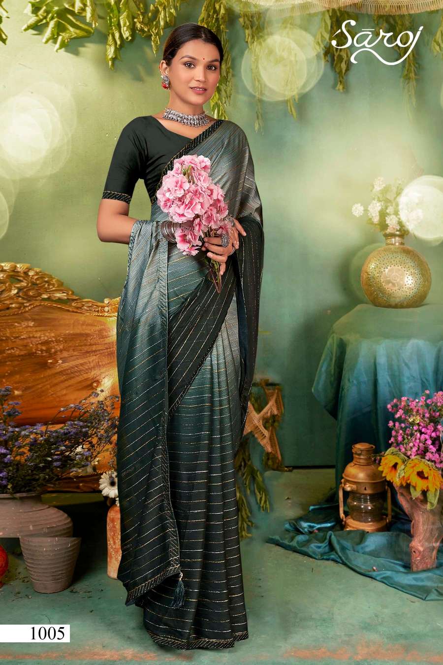 Saroj Dream Girl Fancy Swarovski Heavy Saree Collection Wholesale catalog