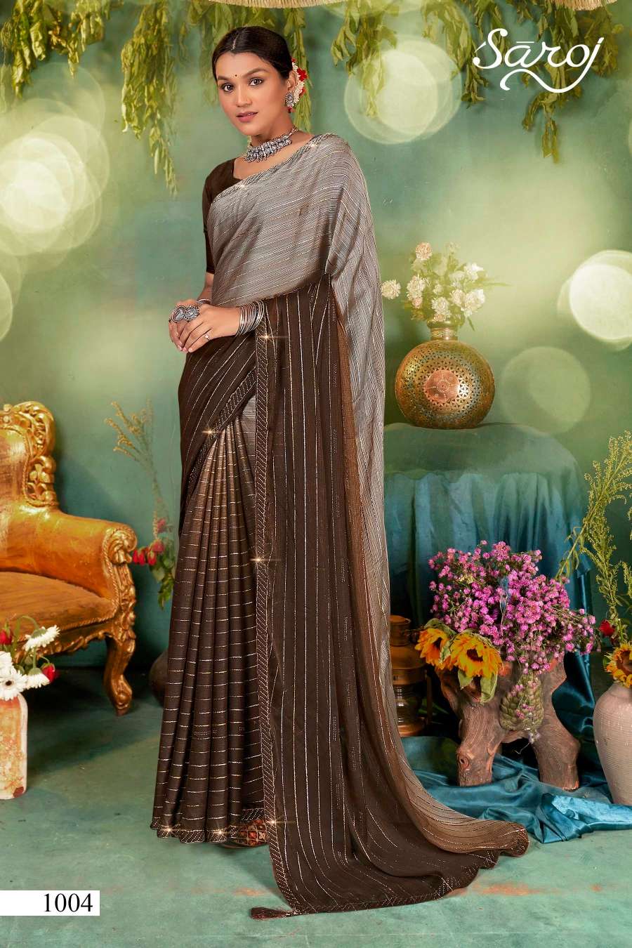 Saroj Dream Girl Fancy Swarovski Heavy Saree Collection Wholesale catalog