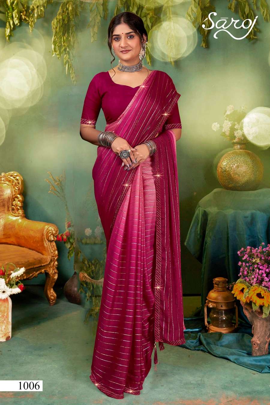 Saroj Dream Girl Fancy Swarovski Heavy Saree Collection Wholesale catalog