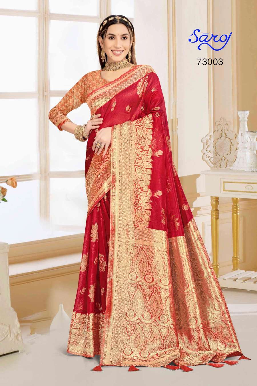Saroj Libaas Vol 1 Organza Silk Rich Pallu Saree Collection Wholesale catalog