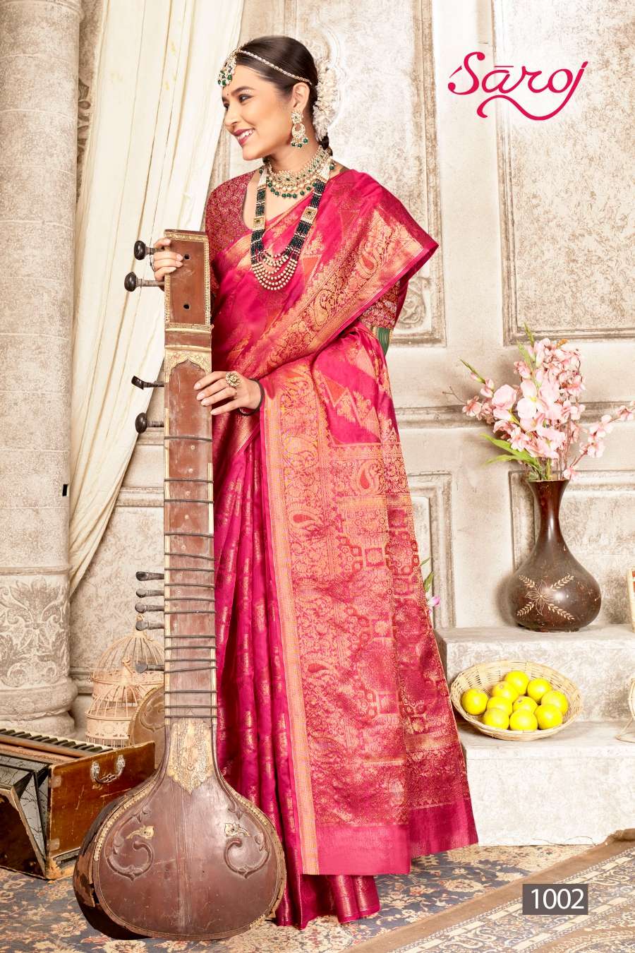 Saroj Marina Vol 2 Jacquard Silk Designer Saree Wholesale catalog