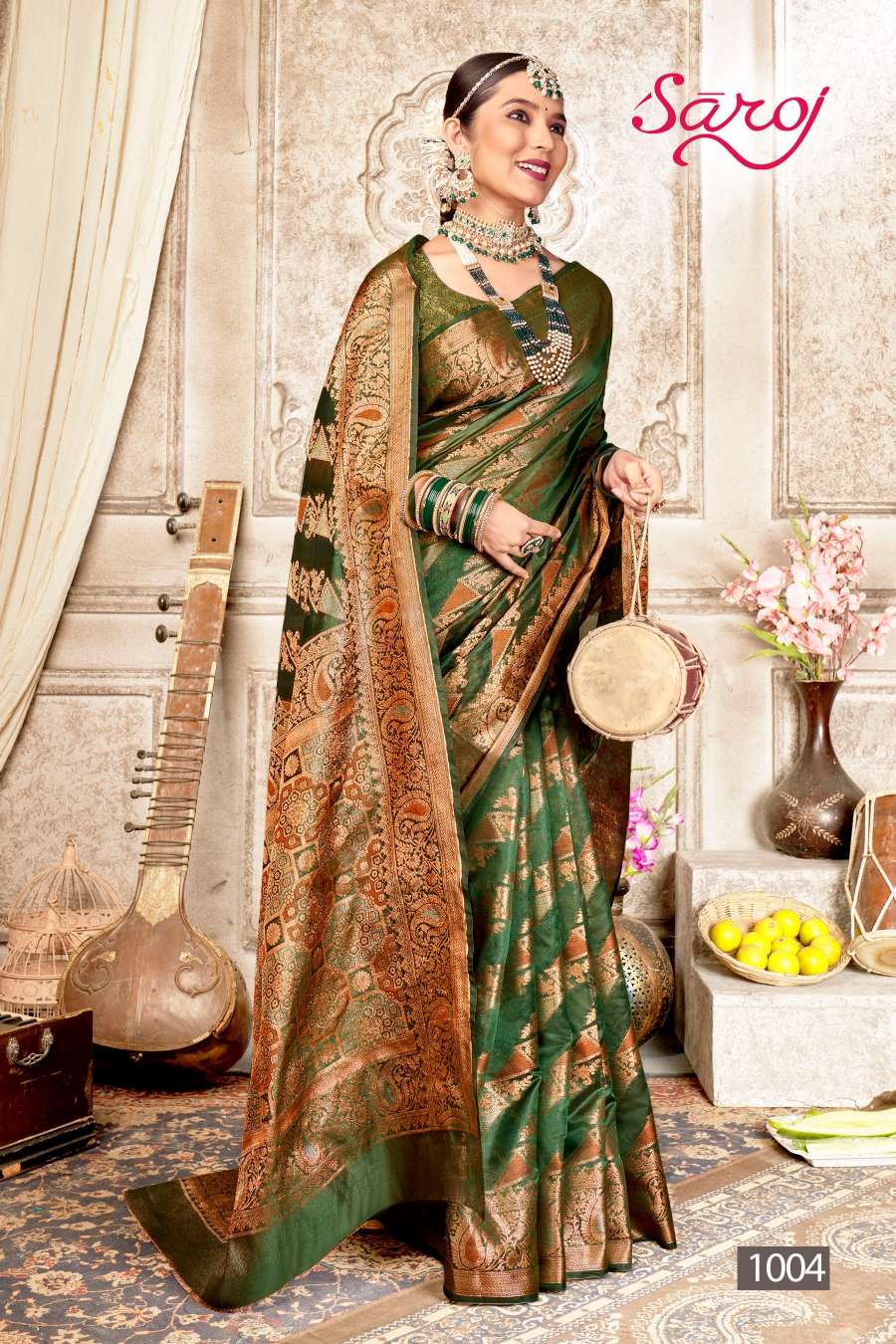 Saroj Marina Vol 2 Jacquard Silk Designer Saree Wholesale catalog