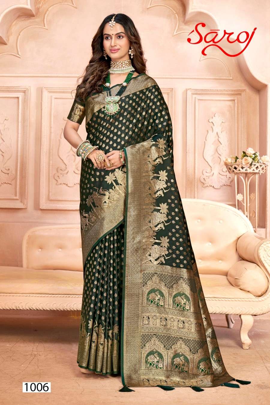Saroj Panachee Silk With Jacquard Work Saree Wholesale catalog