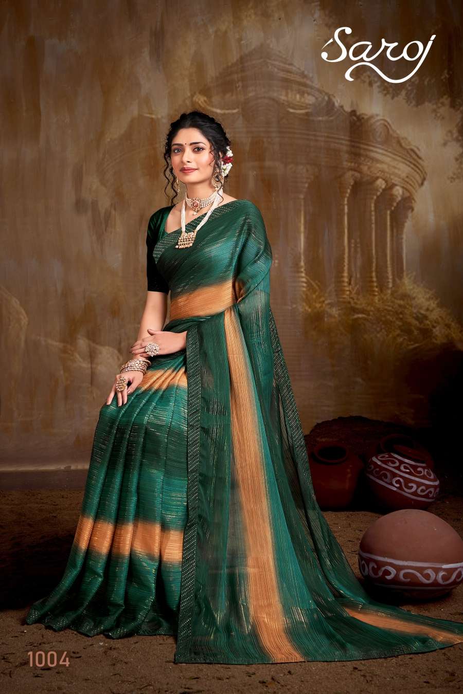 Saroj Wonderful Heavy Embroidery Swarovski Saree Collection Wholesale catalog