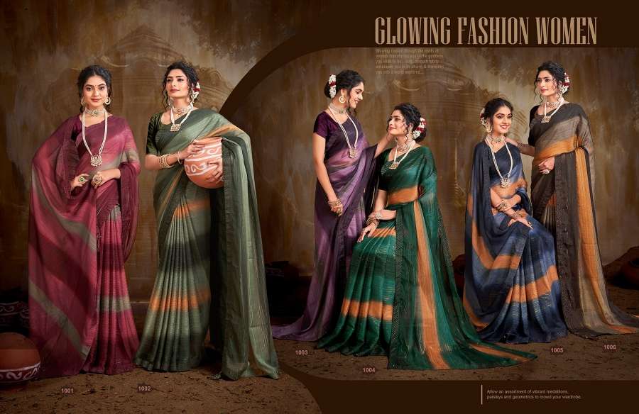 Saroj Wonderful Heavy Embroidery Swarovski Saree Collection Wholesale catalog