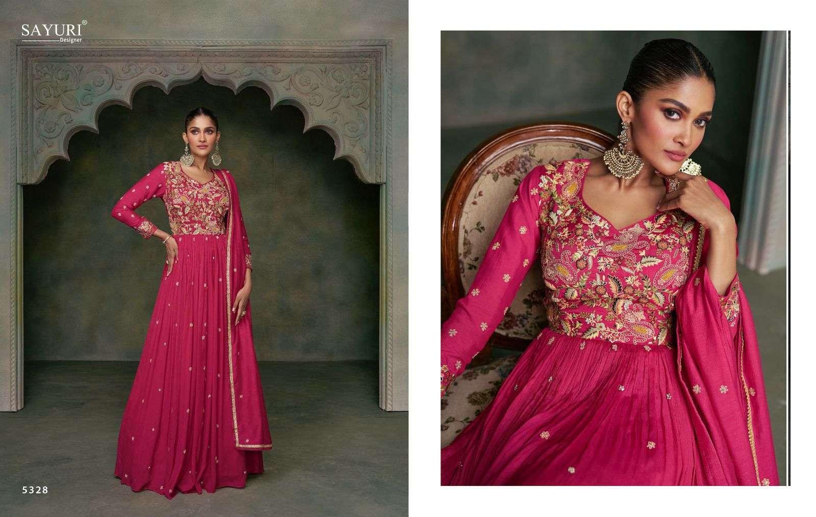 SAYURI DESIGNER BUNAAI Kurti Long Gown Wholesale catalog