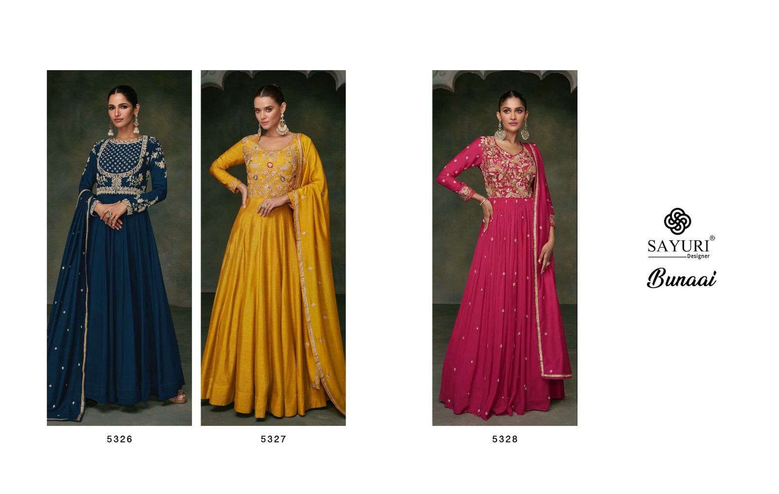 SAYURI DESIGNER BUNAAI Kurti Long Gown Wholesale catalog