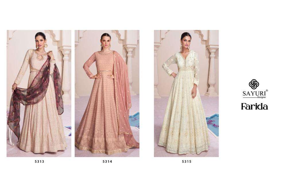 SAYURI DESIGNER FARIDA Kurti Long Gown Wholesale catalog