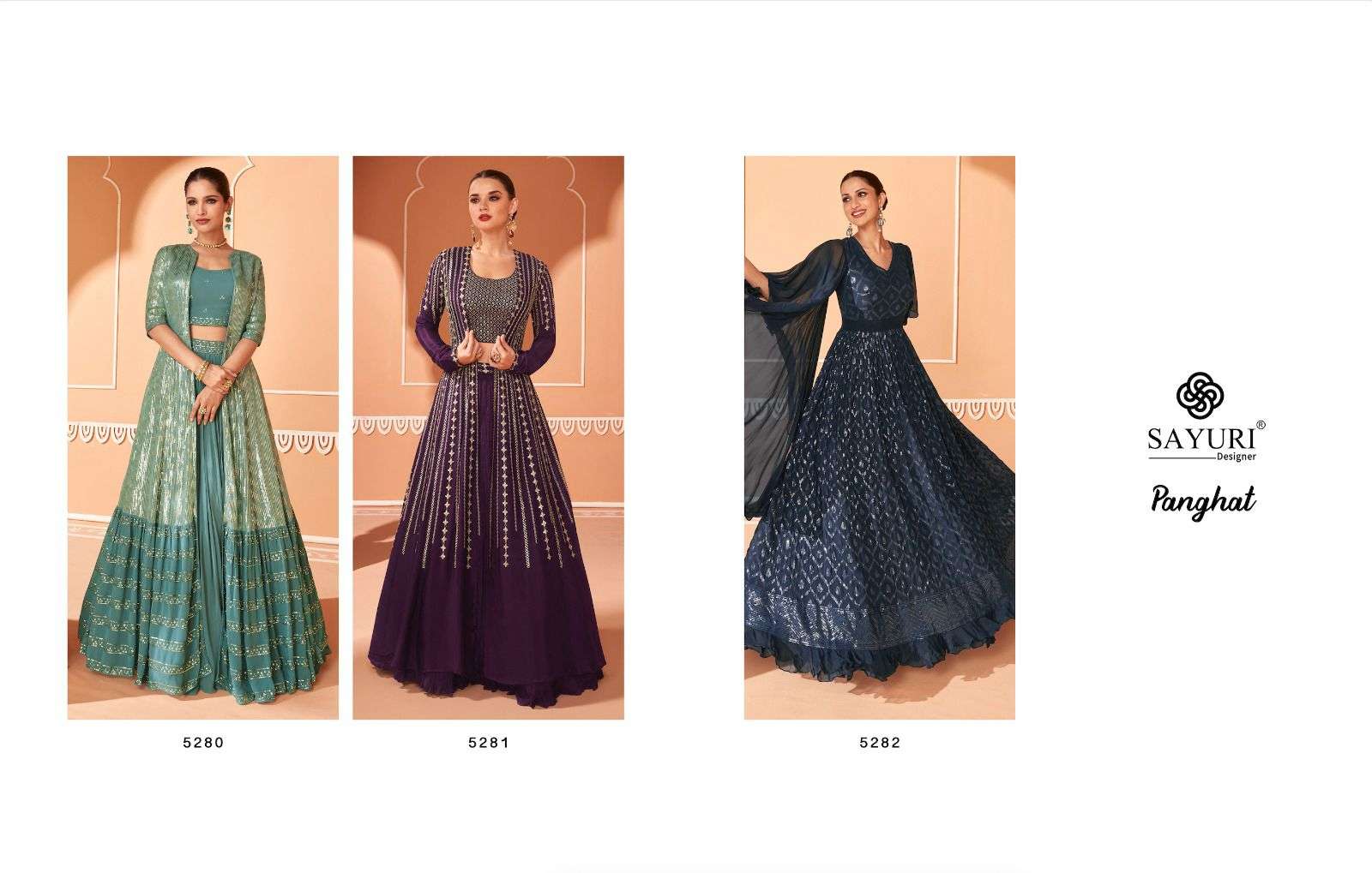 SAYURI DESIGNER PANGHAT Kurti Long Gown Wholesale catalog