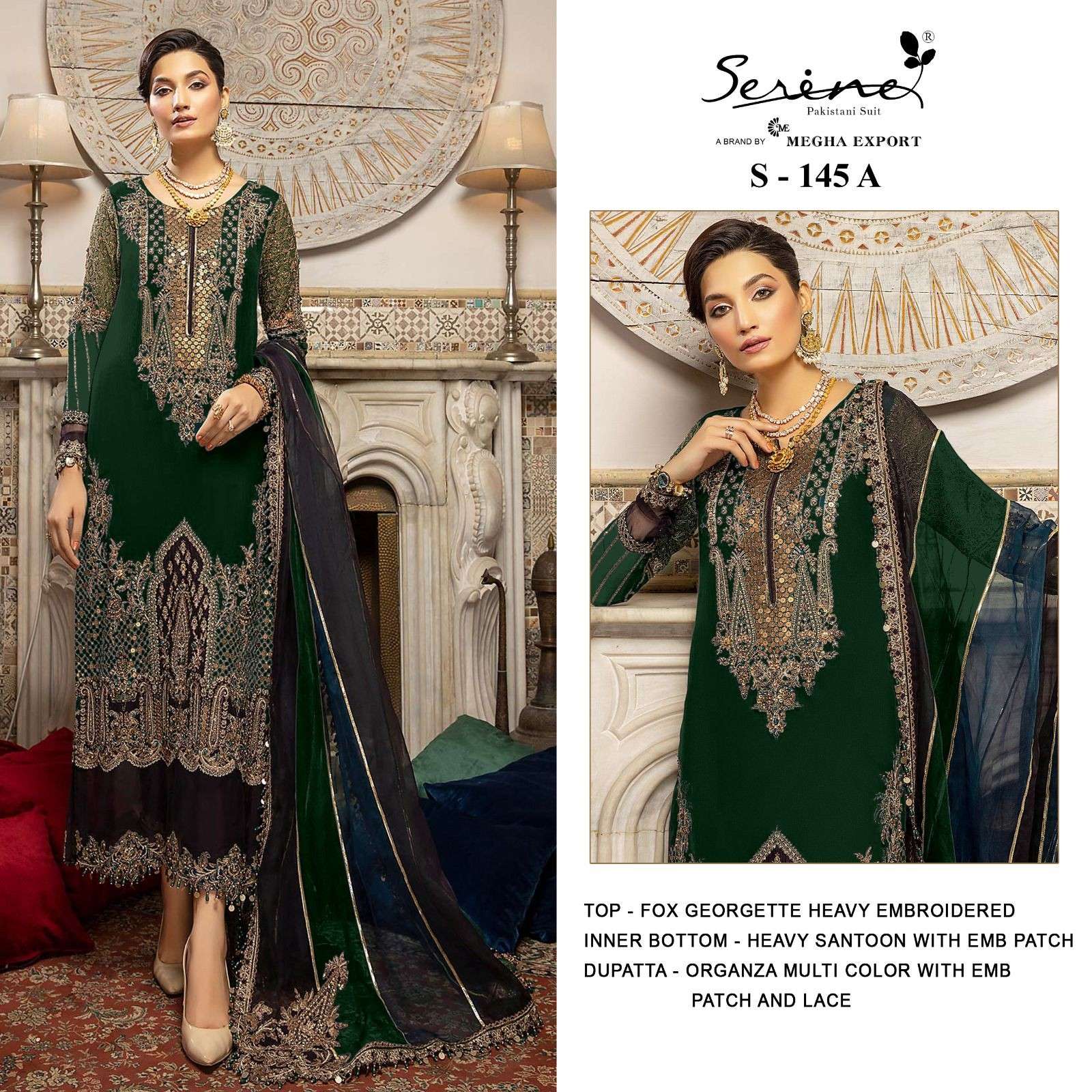 Serine 145 A To D Premium Embroidered Salwar Kameez Wholesale catalog