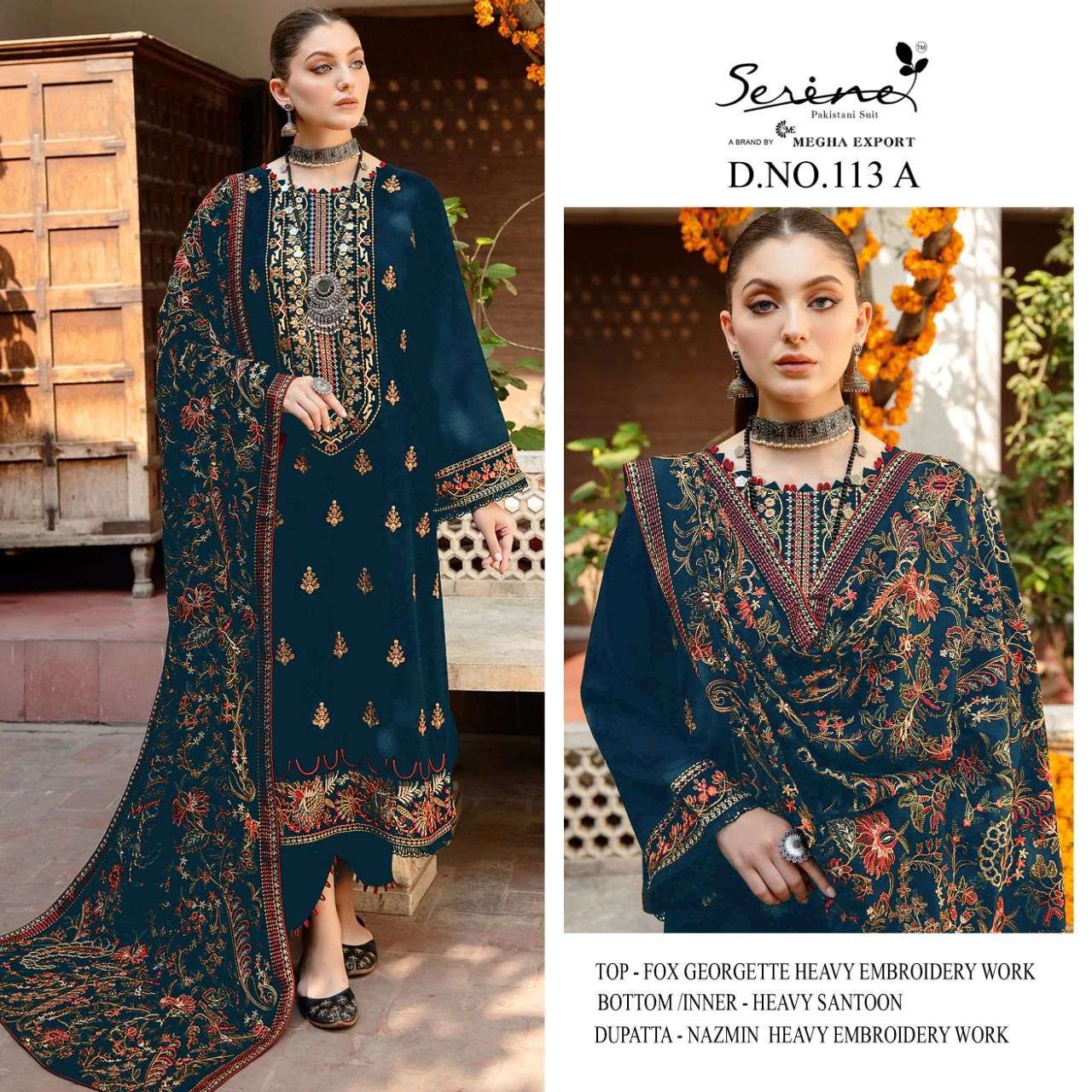 Serine S 113 A to D Pakistani Salwar Suits Collection Wholesale catalog