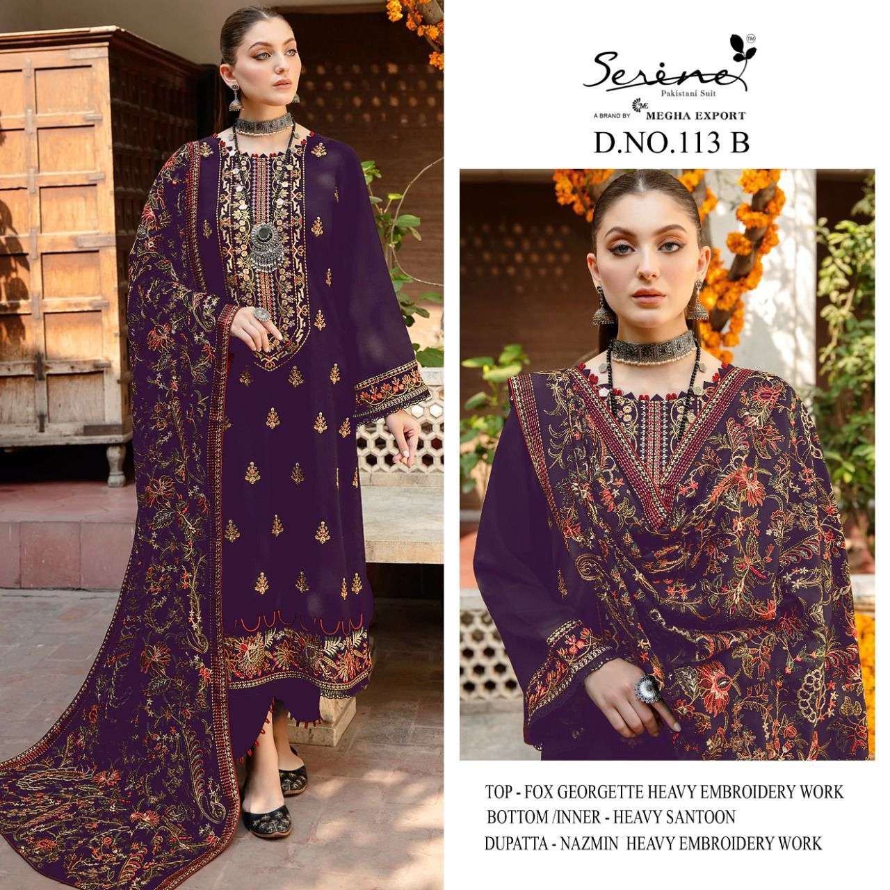 Serine S 113 A to D Pakistani Salwar Suits Collection Wholesale catalog