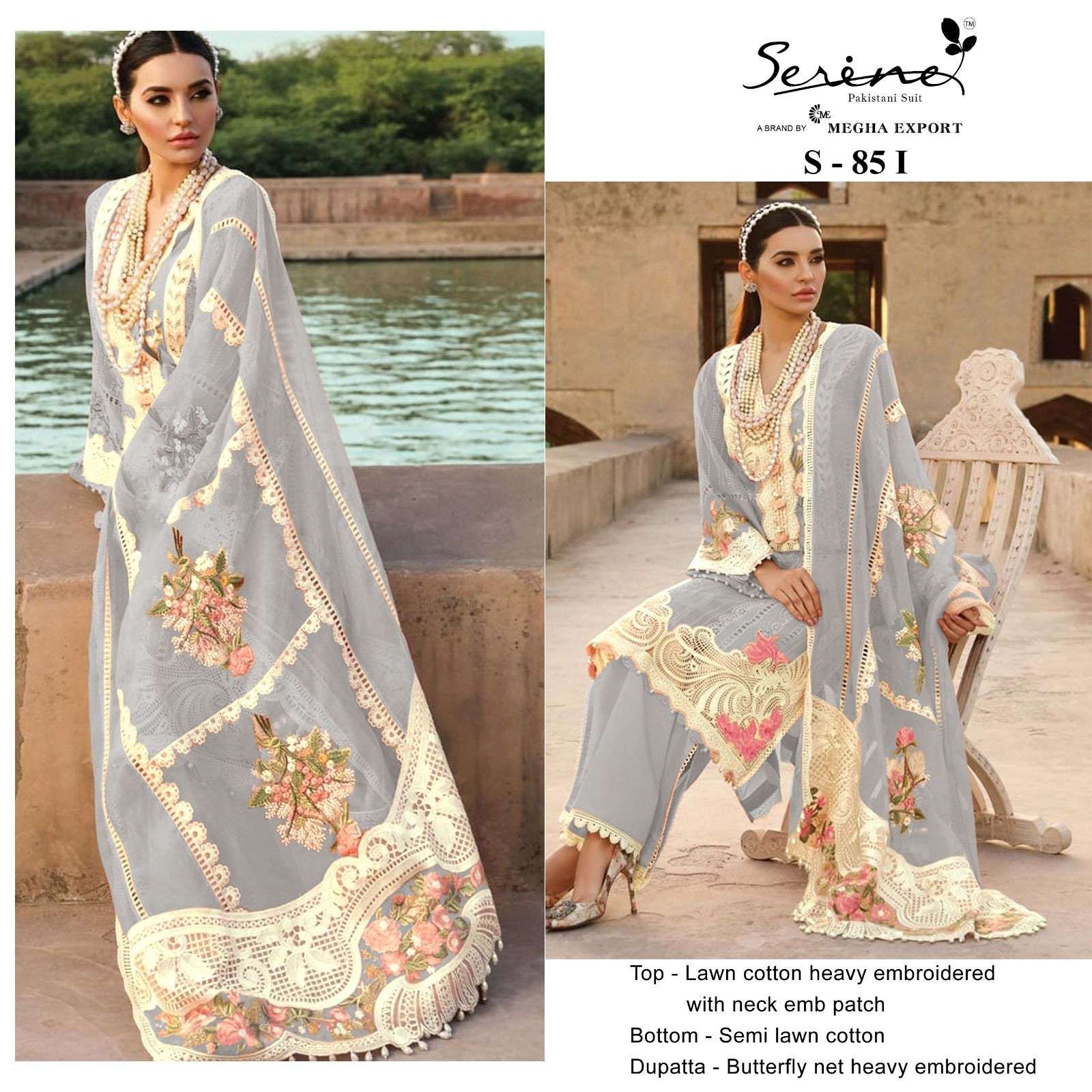 Serine S 85 I To M Lawn Cotton Pakistani Suits Collection Wholesale catalog