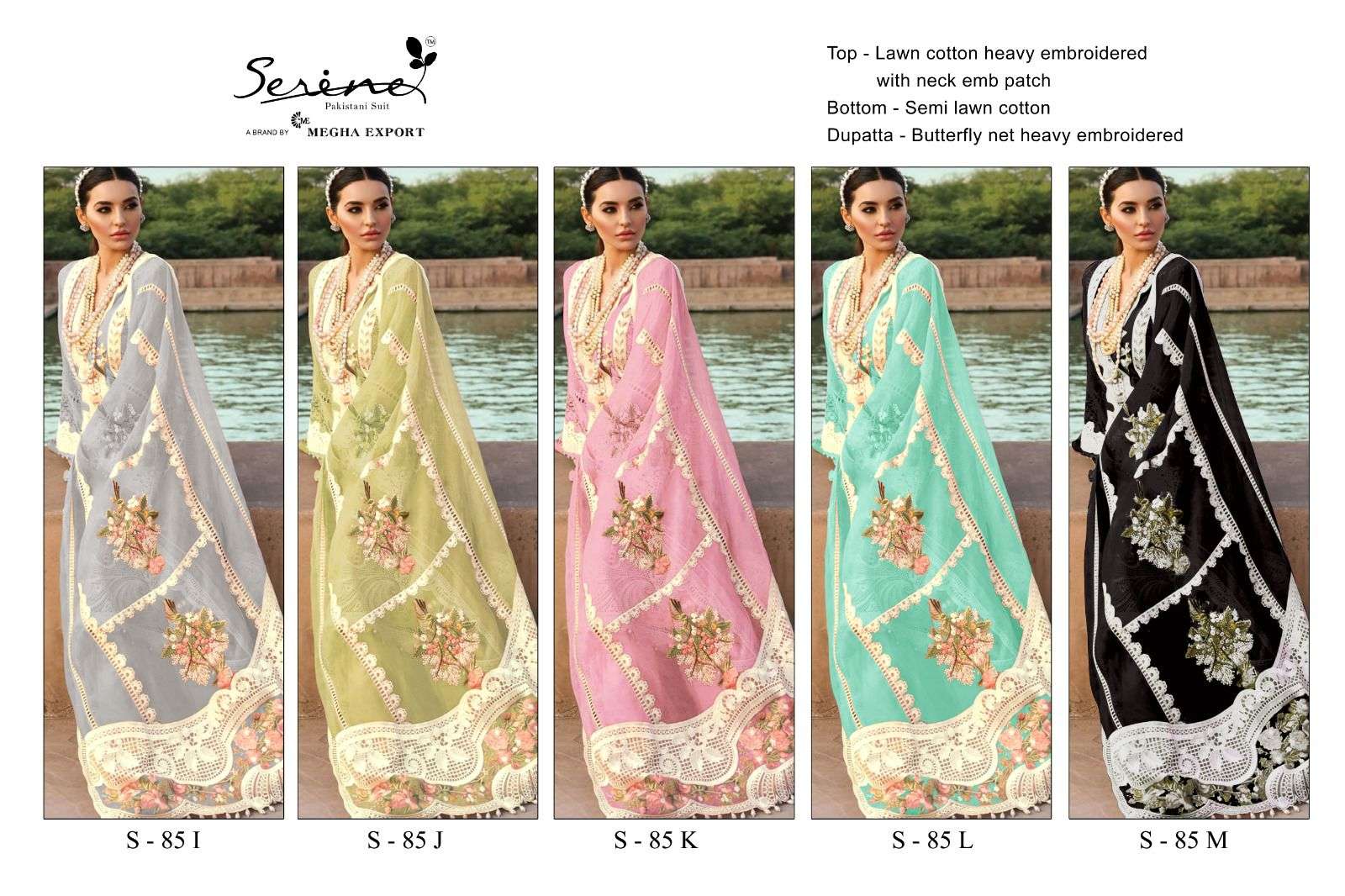 Serine S 85 I To M Lawn Cotton Pakistani Suits Collection Wholesale catalog