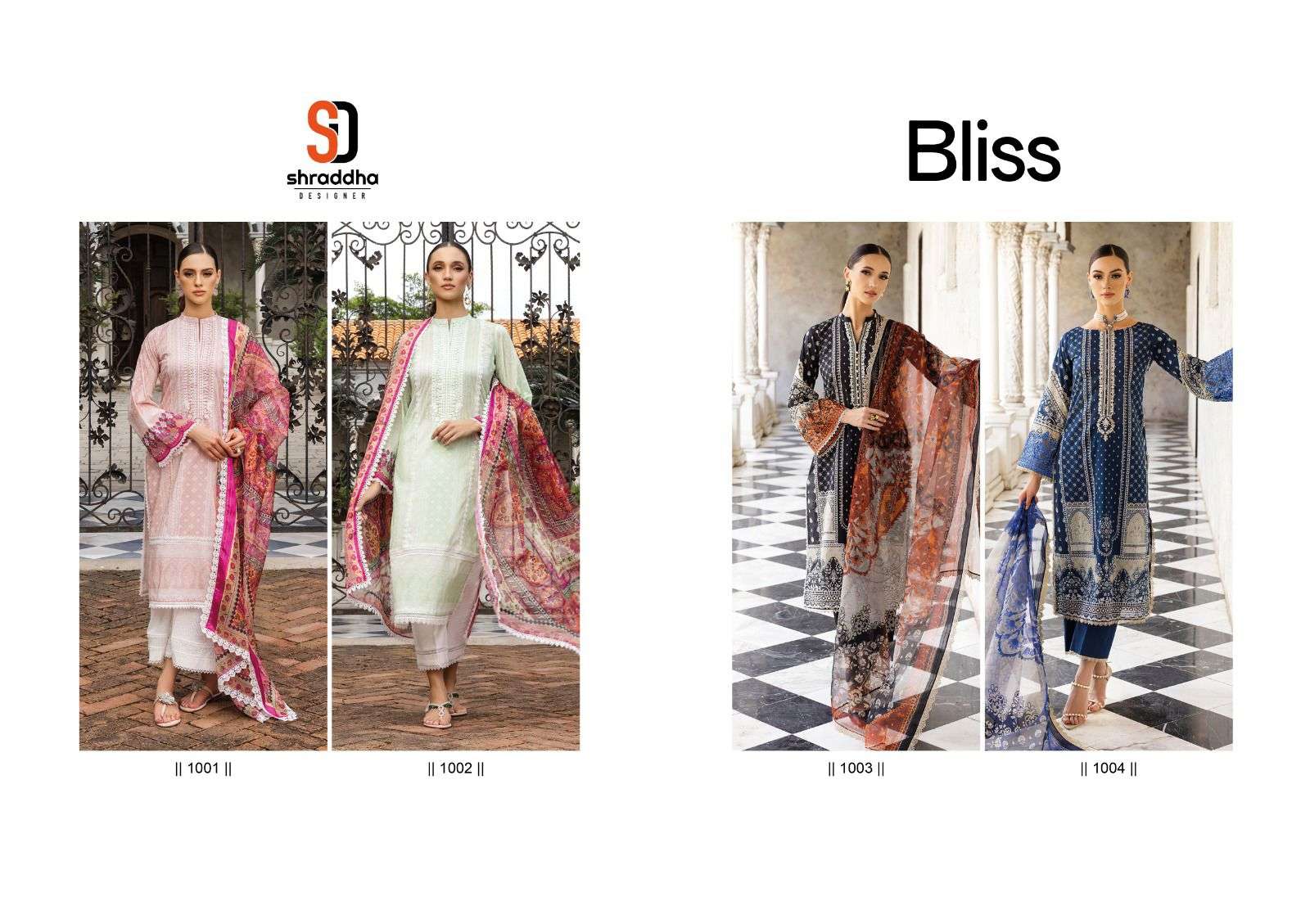 SHARADDHA DESIGNER BLISS VOL-01 cotton Salwar Kameez Wholesale catalog