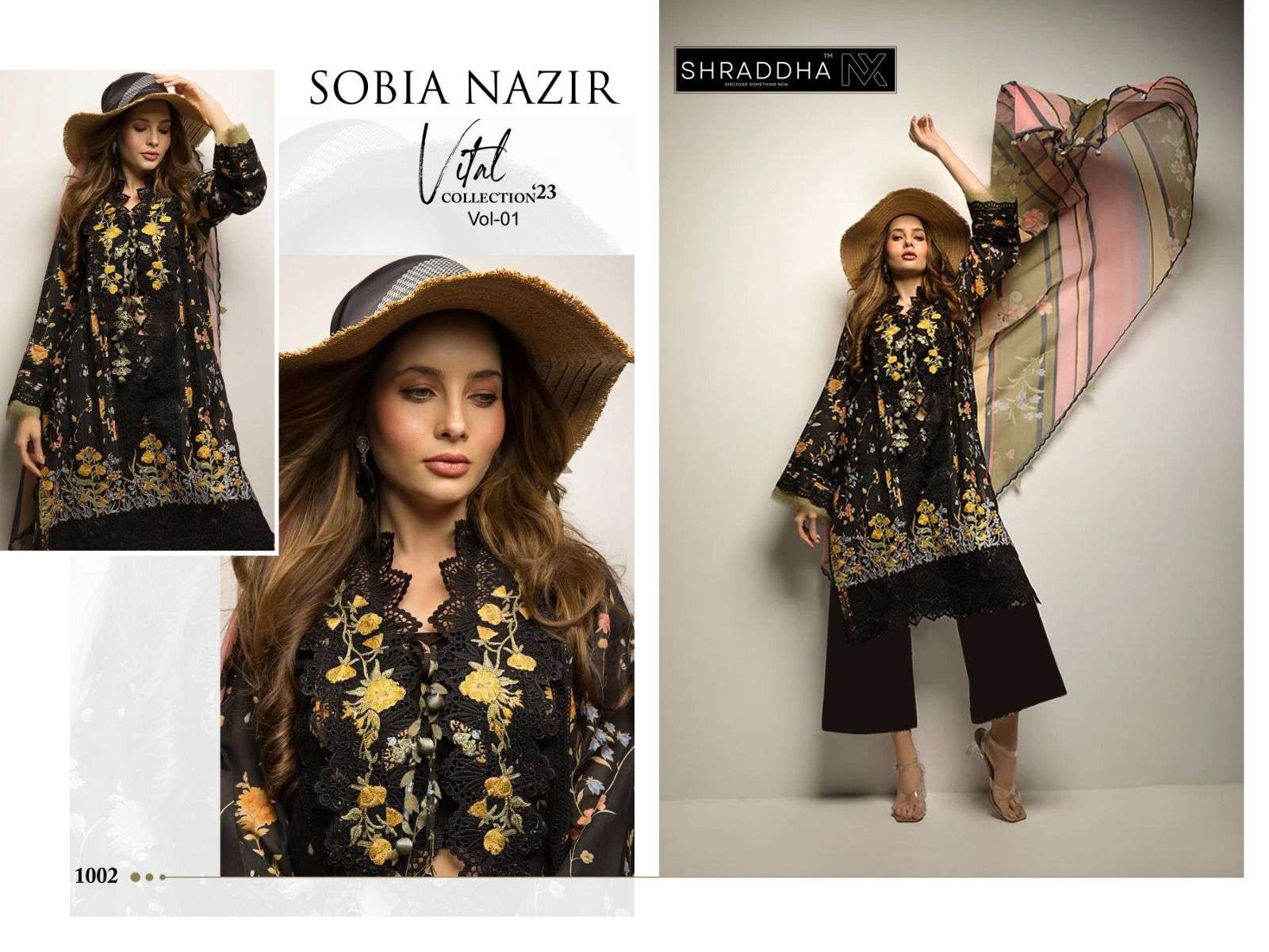 SHARADDHA NX Sobia nazir vithal vol -01 cotton Salwar Kameez Wholesale catalog
