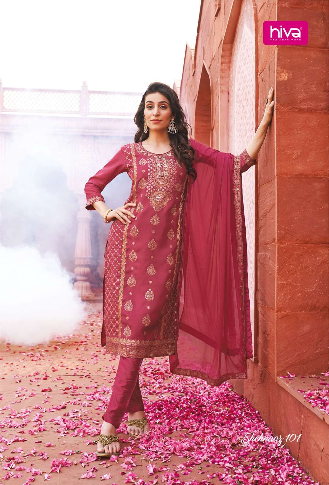 SHEHNAAZ Vol-1 BANARASI SILK Kurti Wholesale catalog