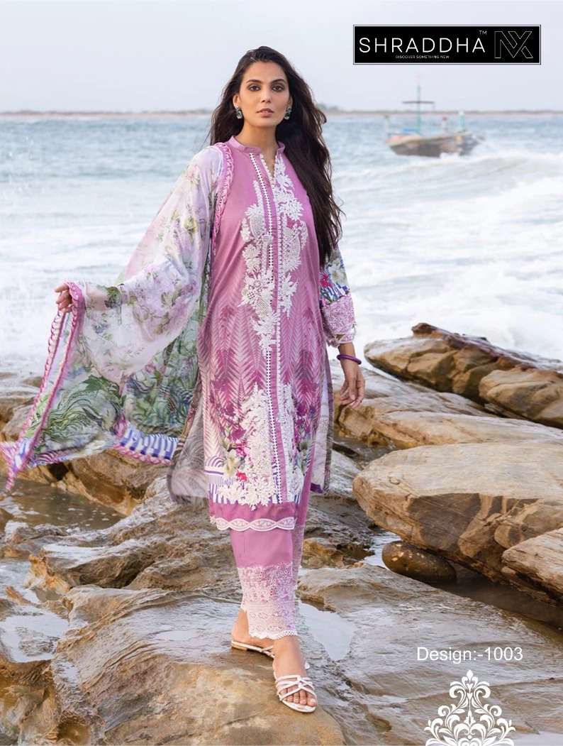 Shraddha Nx Queen Court Vol 1 Cotton Dupatta Pakistani Suits Wholesale catalog