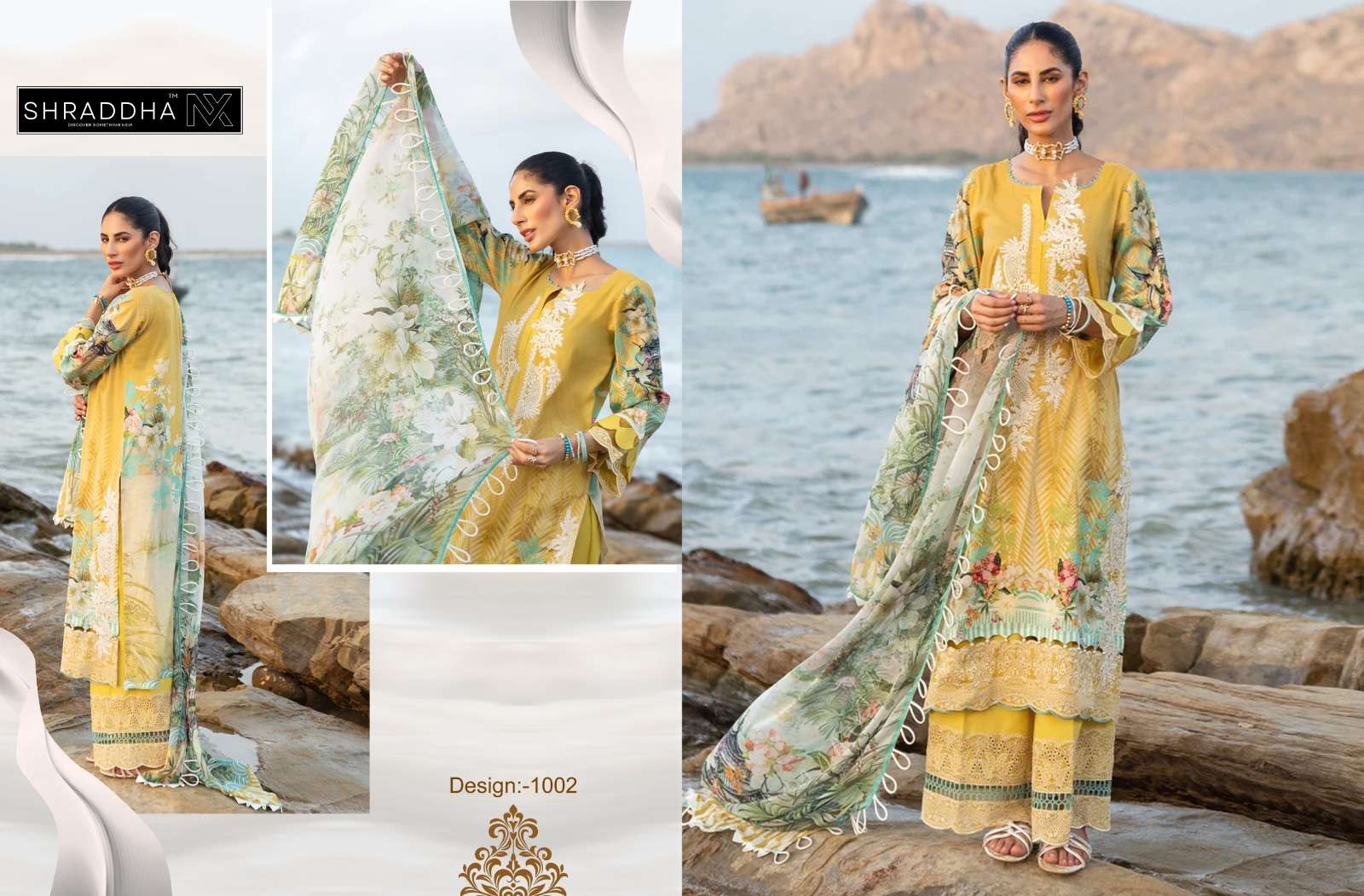Shraddha Nx Queen Court Vol 1 Cotton Dupatta Pakistani Suits Wholesale catalog