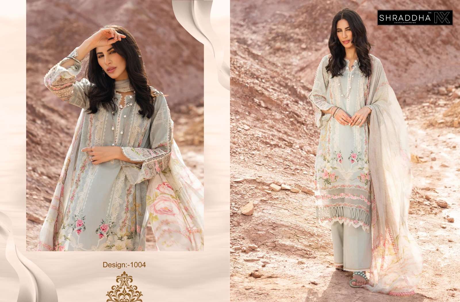 Shraddha Nx Queen Court Vol 1 Cotton Dupatta Pakistani Suits Wholesale catalog