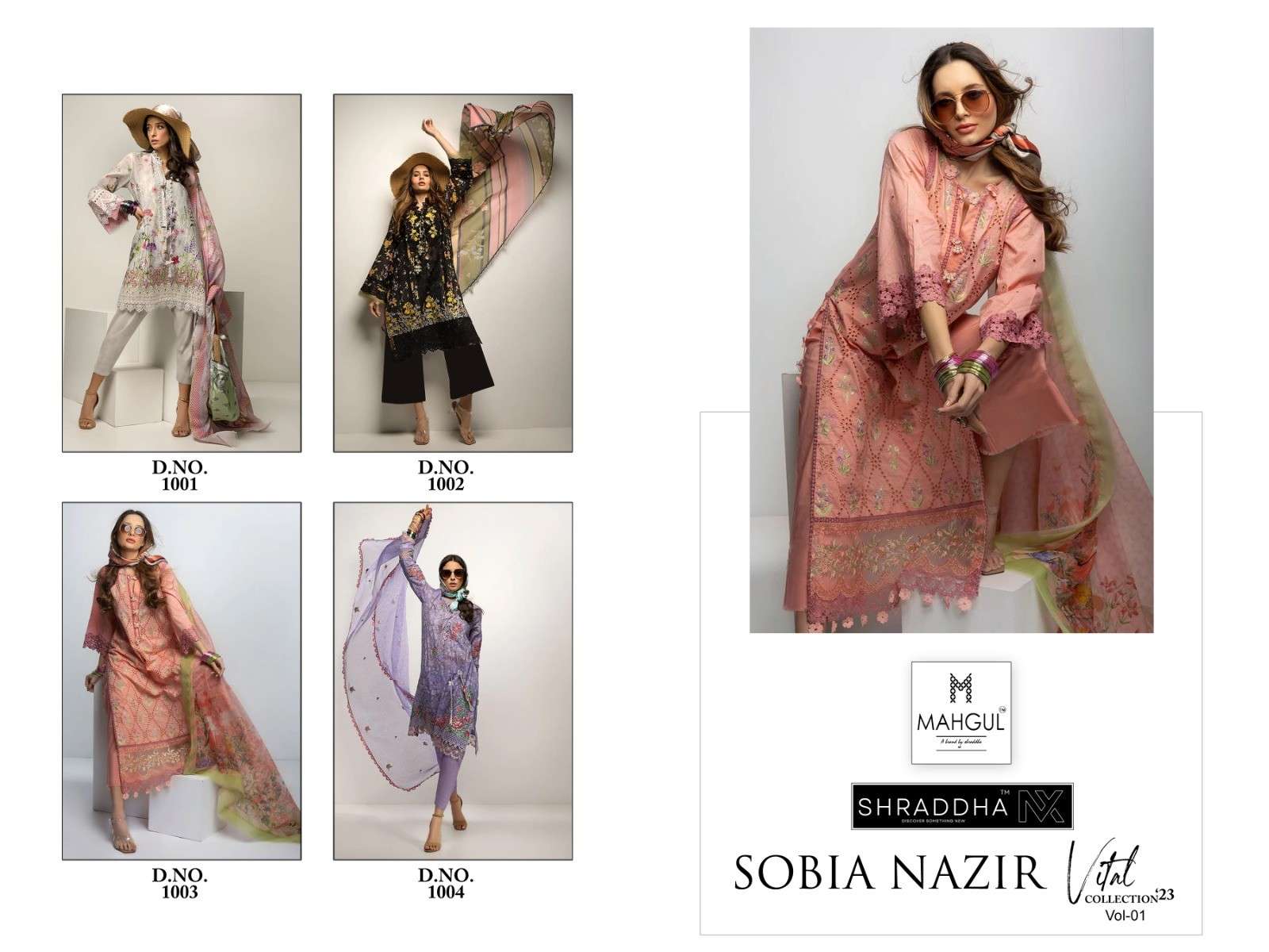 Shraddha Nx Sobia Nazir Vithal Vol 1 Cotton Dupatta Salwar Suits Wholesale catalog