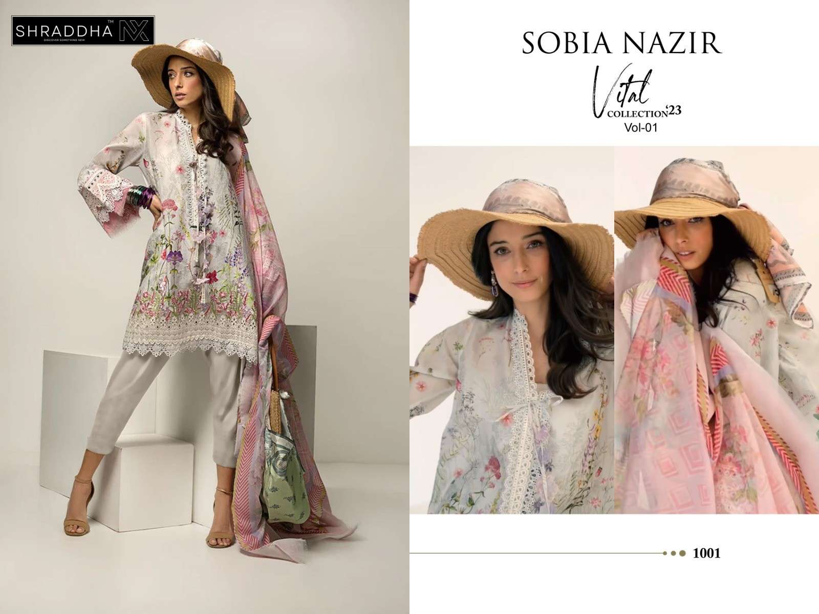 Shraddha Nx Sobia Nazir Vithal Vol 1 Cotton Dupatta Salwar Suits Wholesale catalog