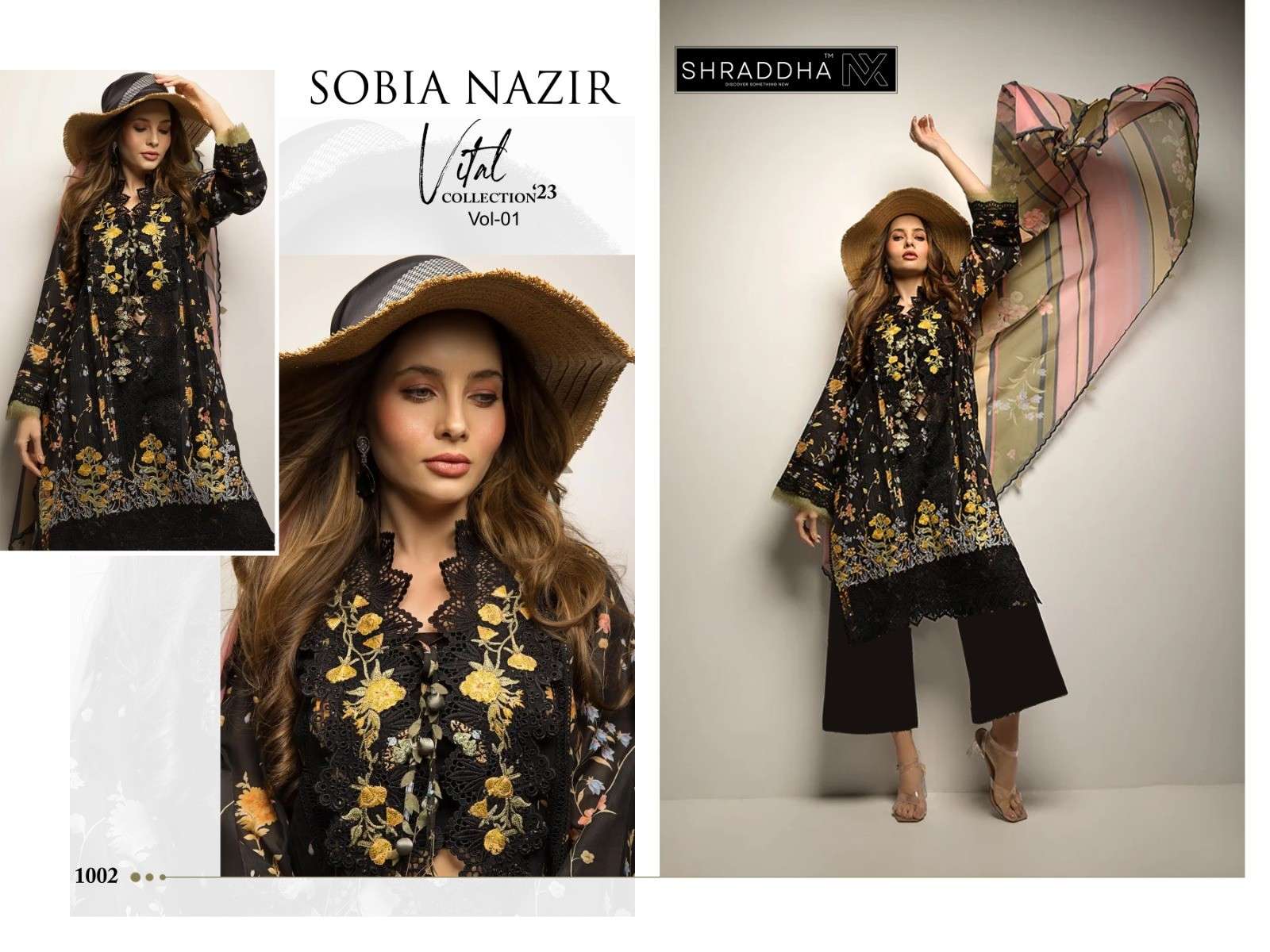 Shraddha Nx Sobia Nazir Vithal Vol 1 Cotton Dupatta Salwar Suits Wholesale catalog