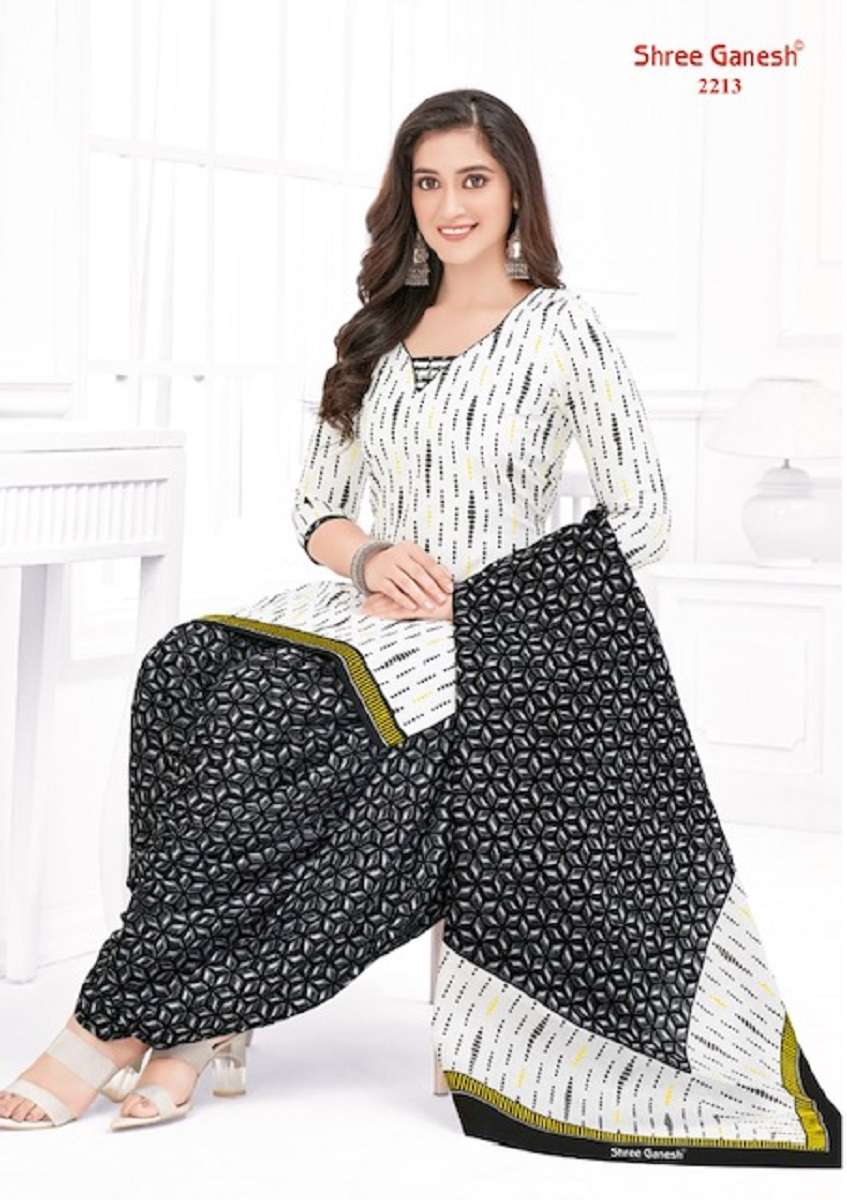 Shree Ganesh White & Black Vol-2 - Dress Material  - Wholesale Catalog