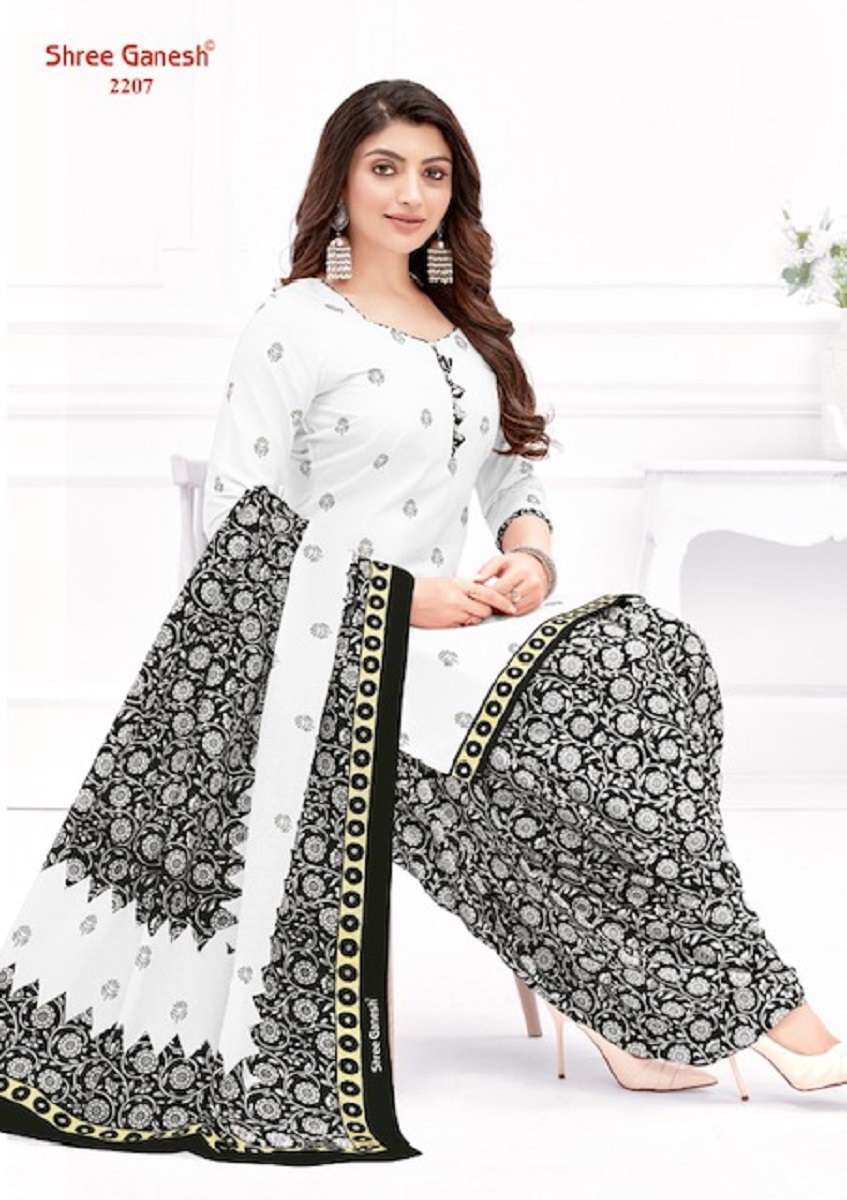 Shree Ganesh White & Black Vol-2 - Dress Material  - Wholesale Catalog