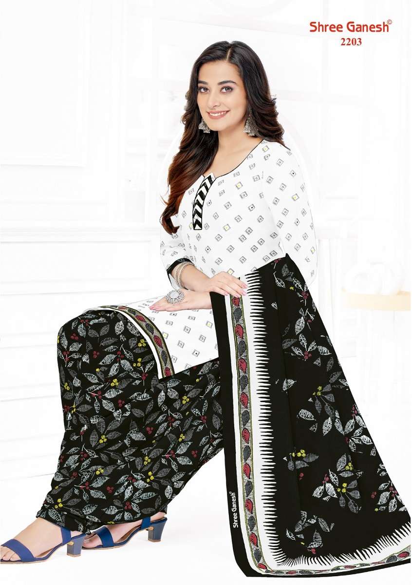 Shree Ganesh White & Black Vol-2 - Dress Material  - Wholesale Catalog