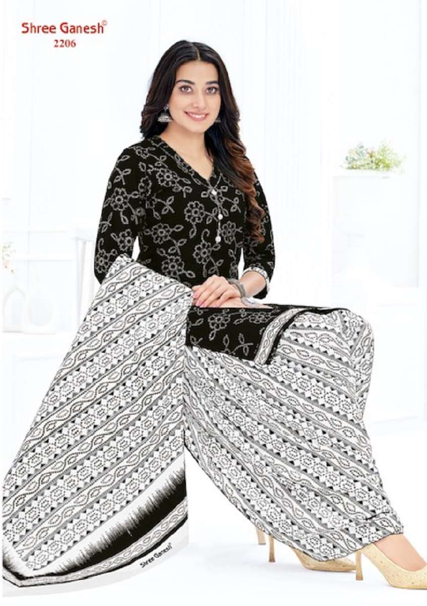 Shree Ganesh White & Black Vol-2 - Dress Material  - Wholesale Catalog