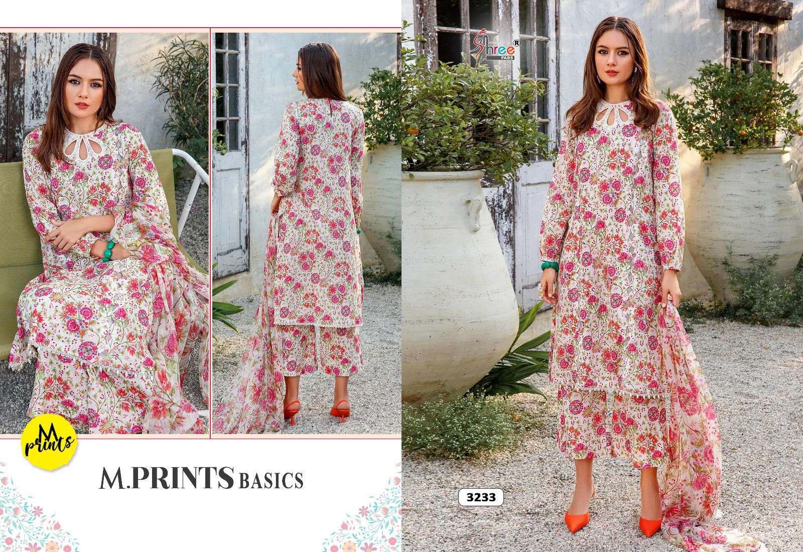 Shree M Print Basics Cotton Dupatta Pakistani Salwar Kameez Wholesale catalog