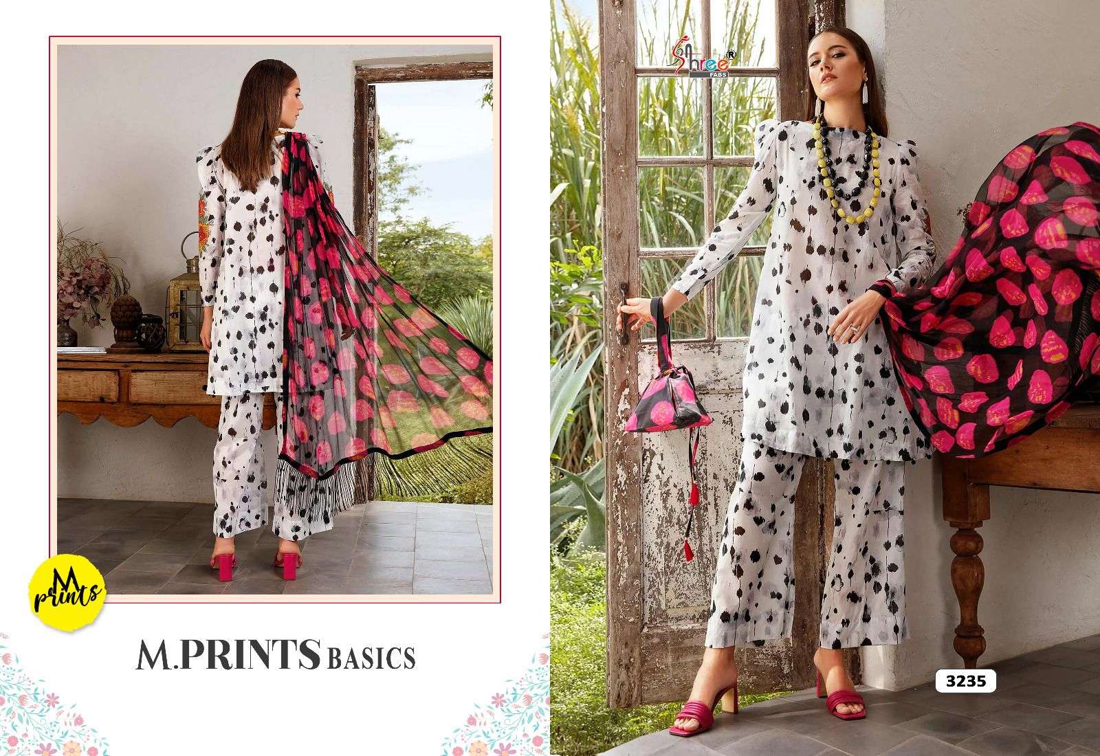 Shree M Print Basics Cotton Dupatta Pakistani Salwar Kameez Wholesale catalog