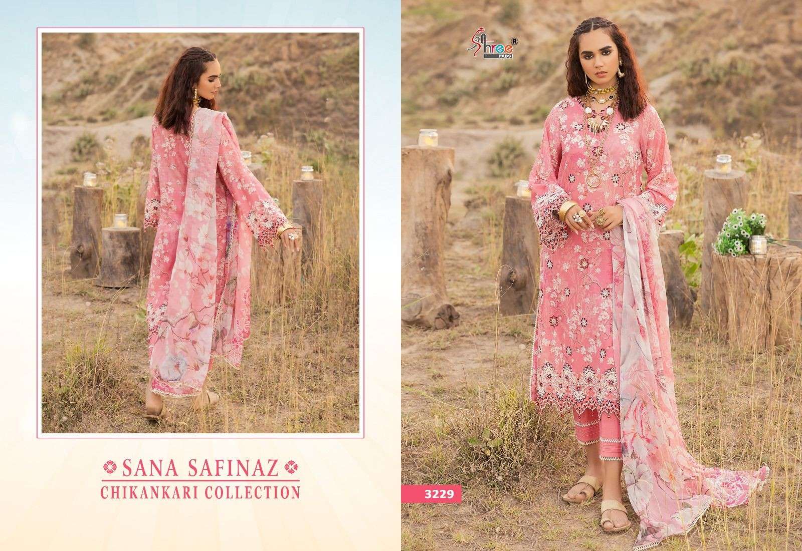 Shree Sana Safinaz Chikankari Cotton Dupatta Pakistani Suits Wholesale catalog