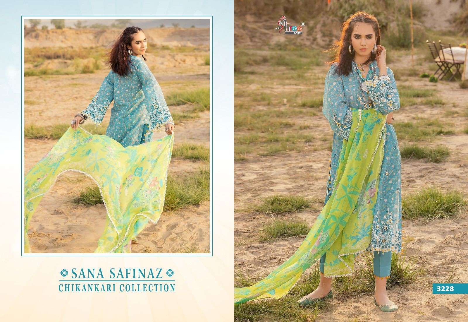 Shree Sana Safinaz Chikankari Cotton Dupatta Pakistani Suits Wholesale catalog