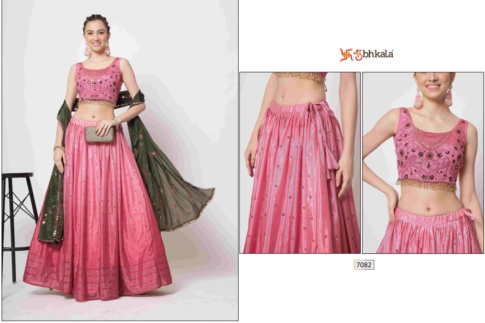 SHUBHKALA 7082 Exclusive Embroidered Semi Stitched Lehenga Choli Wholesale catalog