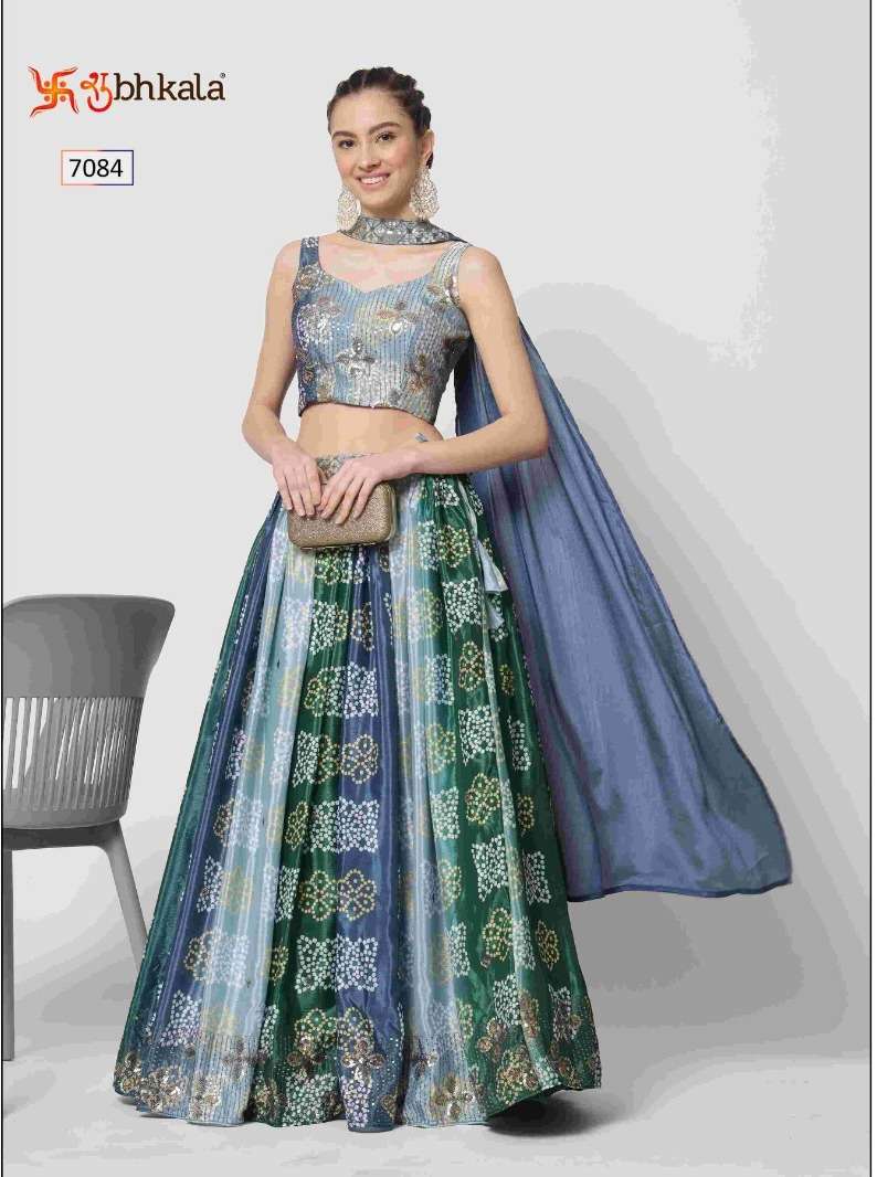 SHUBHKALA 7084 Exclusive Embroidered Semi Stitched Lehenga Choli Wholesale catalog
