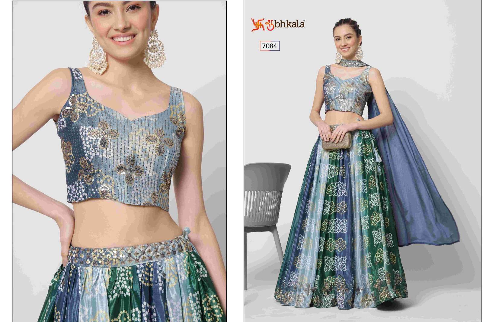 SHUBHKALA 7084 Exclusive Embroidered Semi Stitched Lehenga Choli Wholesale catalog