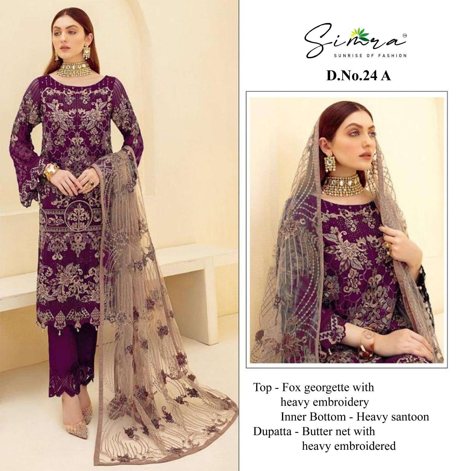 Simra S 24 A To D Pakistani Ready Made Wholesale catalog