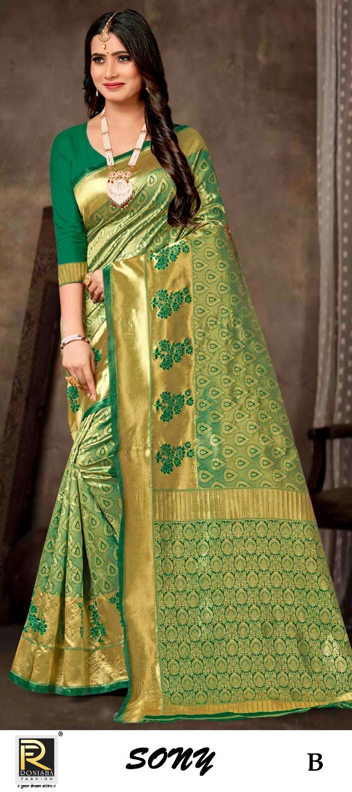 SONY  BY RONISHA  SAREE BANARASI SILK FABRICS SUPER HIT COLLECTION 