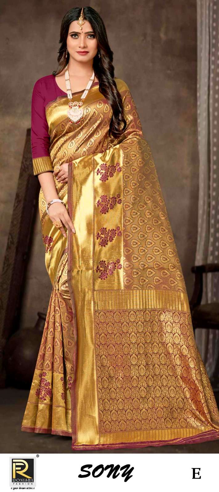 SONY  BY RONISHA  SAREE BANARASI SILK FABRICS SUPER HIT COLLECTION 
