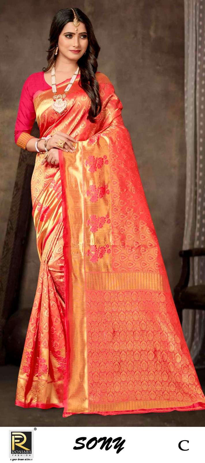 SONY  BY RONISHA  SAREE BANARASI SILK FABRICS SUPER HIT COLLECTION 