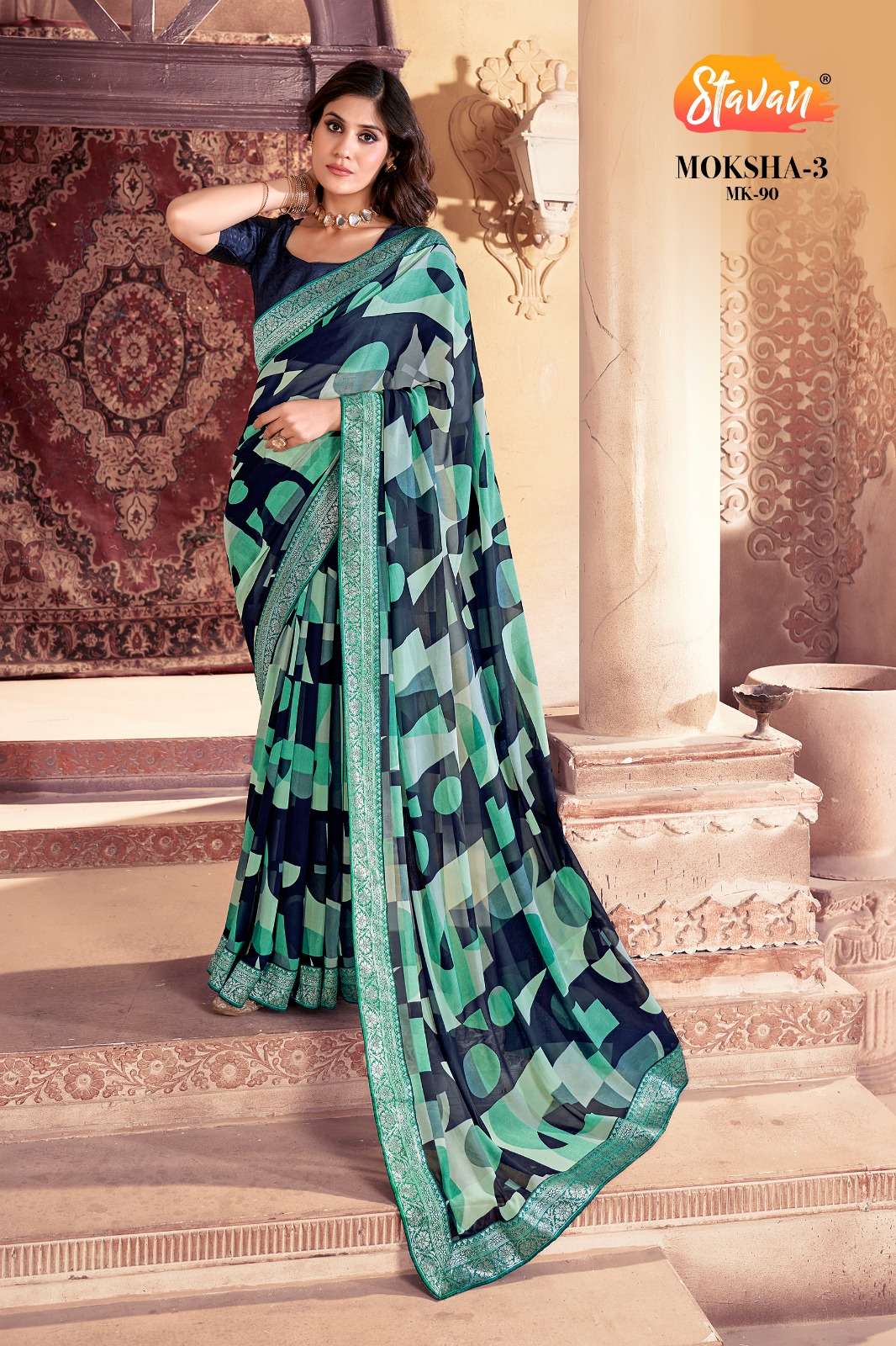 Stavan Moksha Vol 3 Heavy Weightlees Saree Wholesale catalog