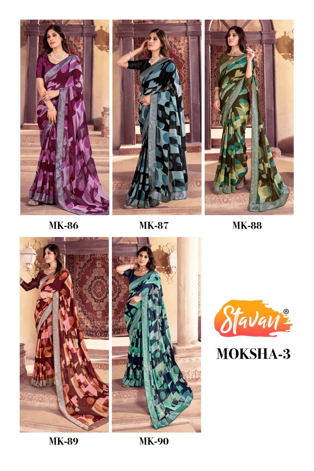 Stavan Moksha Vol 3 Heavy Weightlees Saree Wholesale catalog